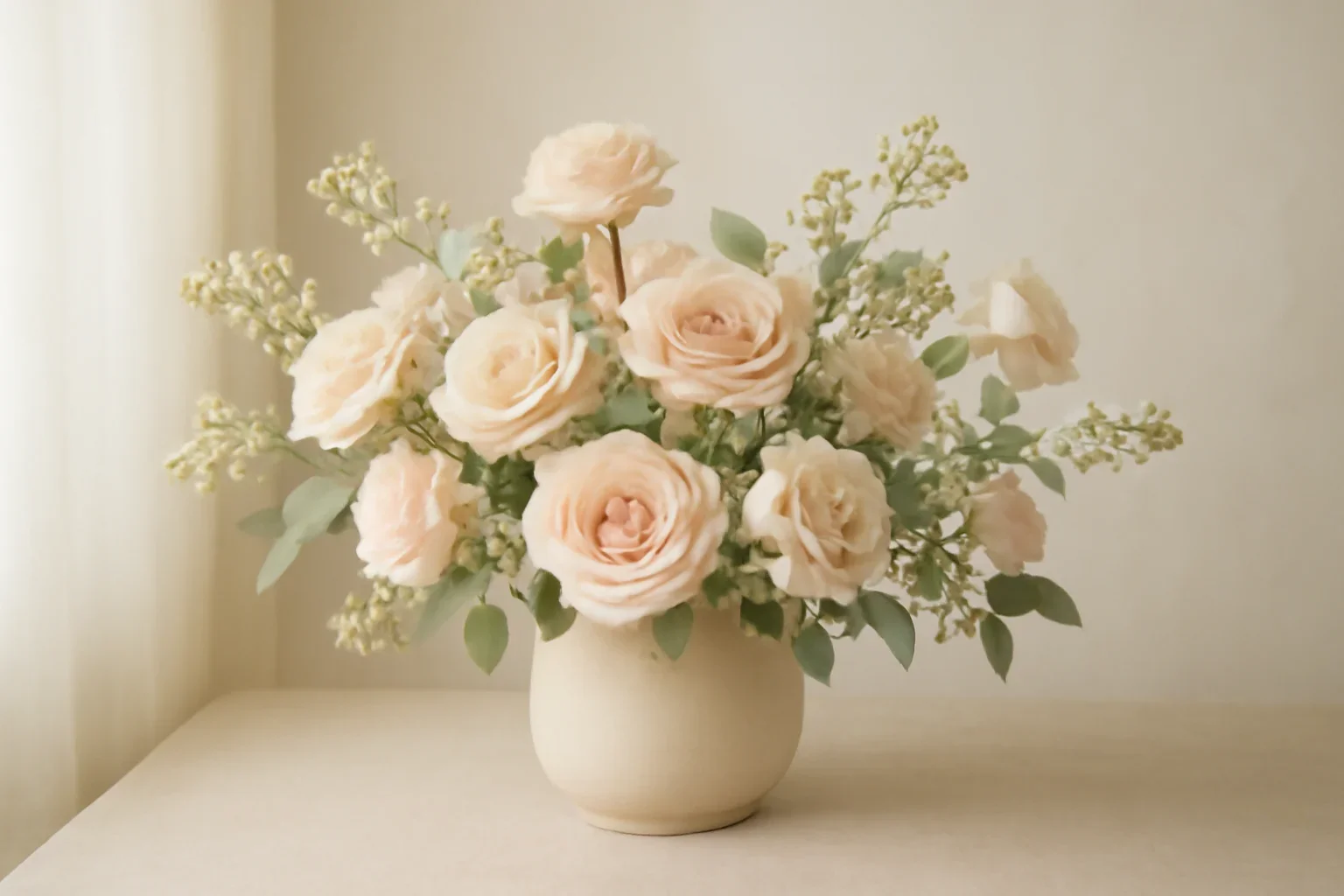 About Freshland Flowers floral hero arrangement in soft natural light