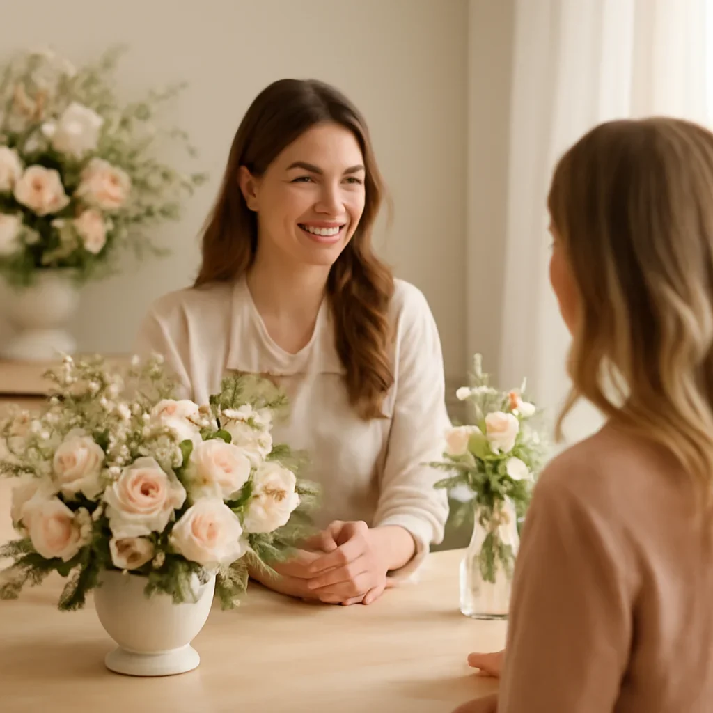 Welcoming floral consultation scene for the FTD Alternative in Markham call to action