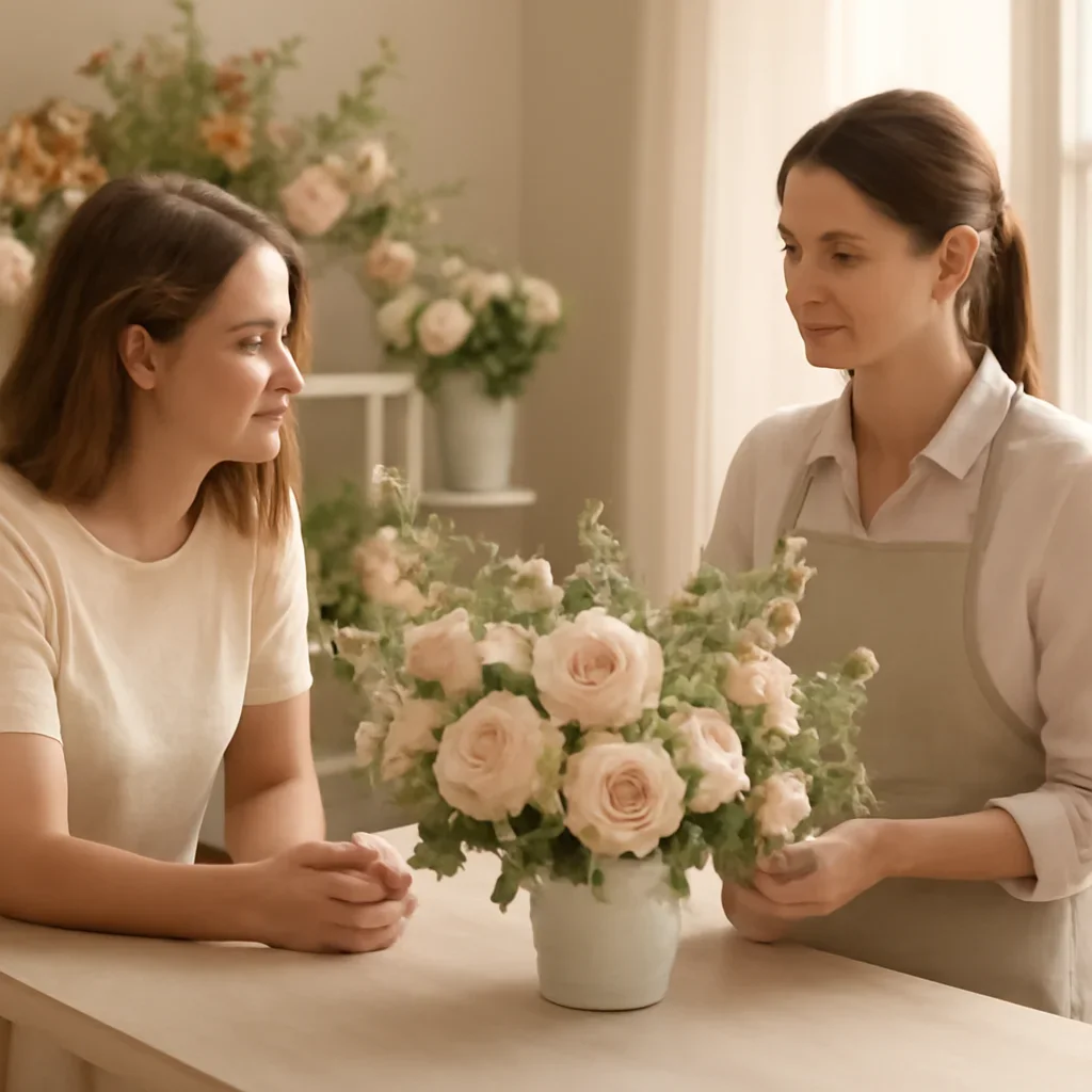 Welcoming floral consultation scene for the Teleflora Alternative in Markham call to action