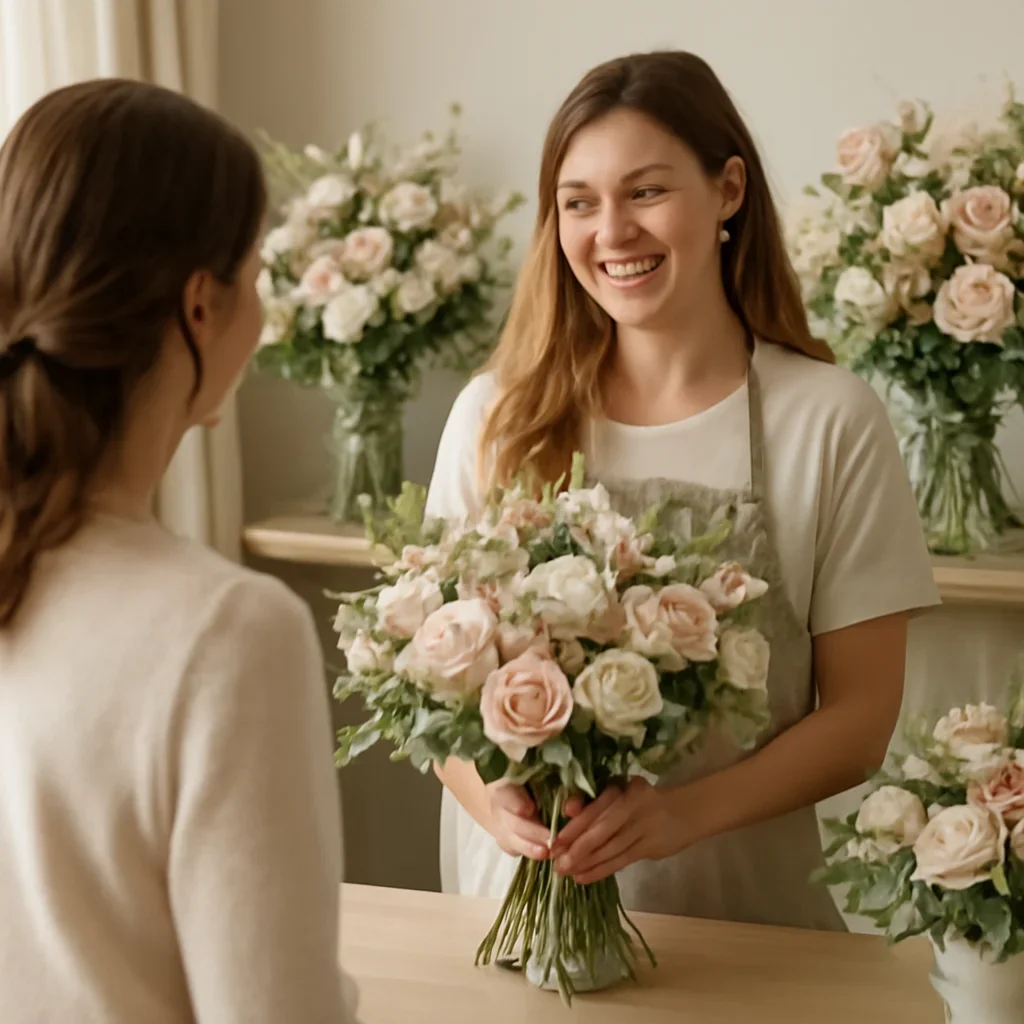 Welcoming floral consultation scene for the Birthday Flowers Markham call to action