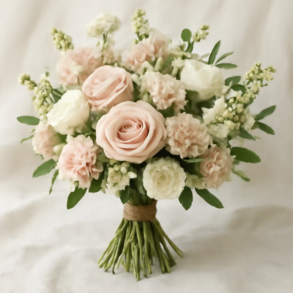 Hand-tied bouquet details for the How to Choose Funeral Flowers for Different Services page
