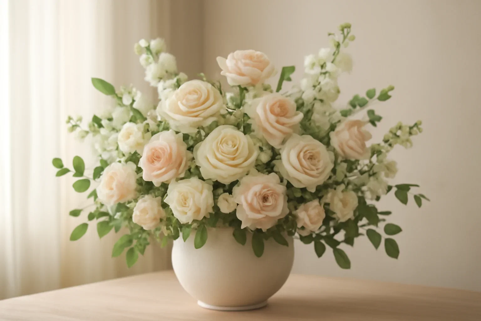 How to Choose Funeral Flowers for Different Services floral hero arrangement in soft natural light