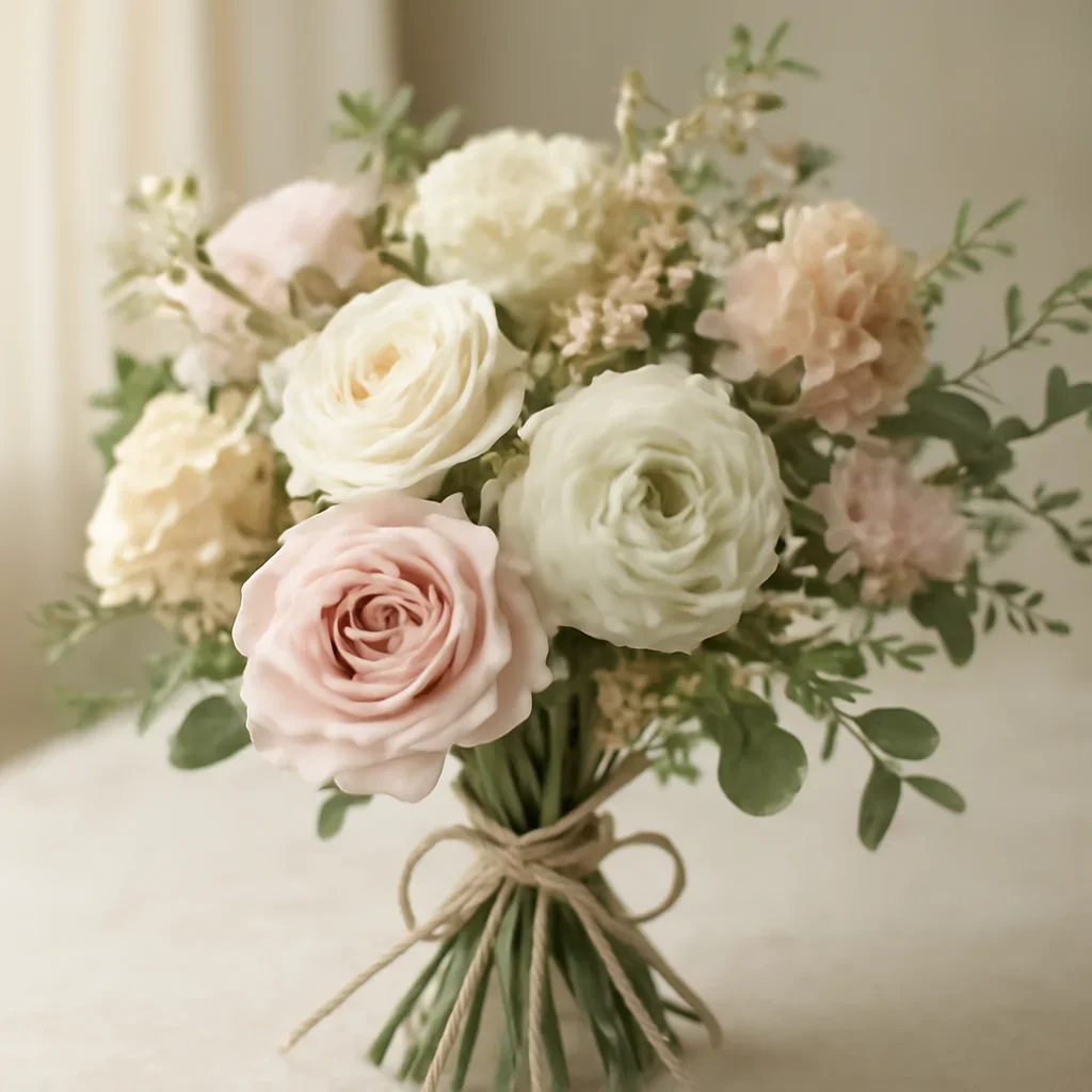 Hand-tied bouquet details for the How to Make Fresh Flowers Last Longer at Home page