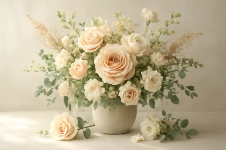 How to Write a Better Sympathy Card Message floral hero arrangement in soft natural light