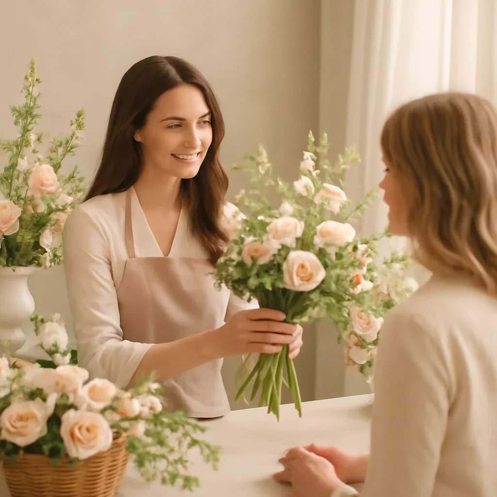 Welcoming floral consultation scene for the Spring Flower Trends Markham Shoppers Will Love call to action