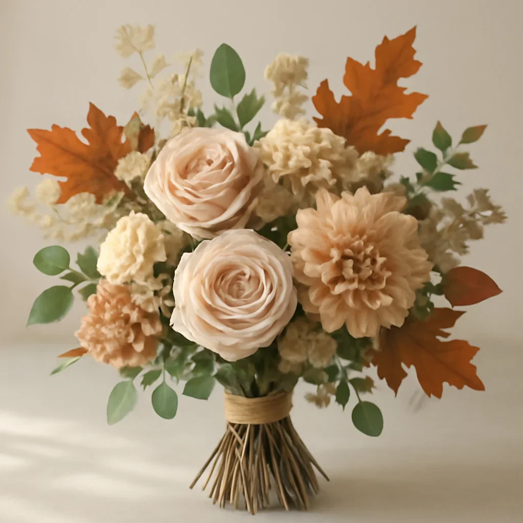 Hand-tied bouquet details for the Thanksgiving Centerpiece Ideas for Markham Gatherings page