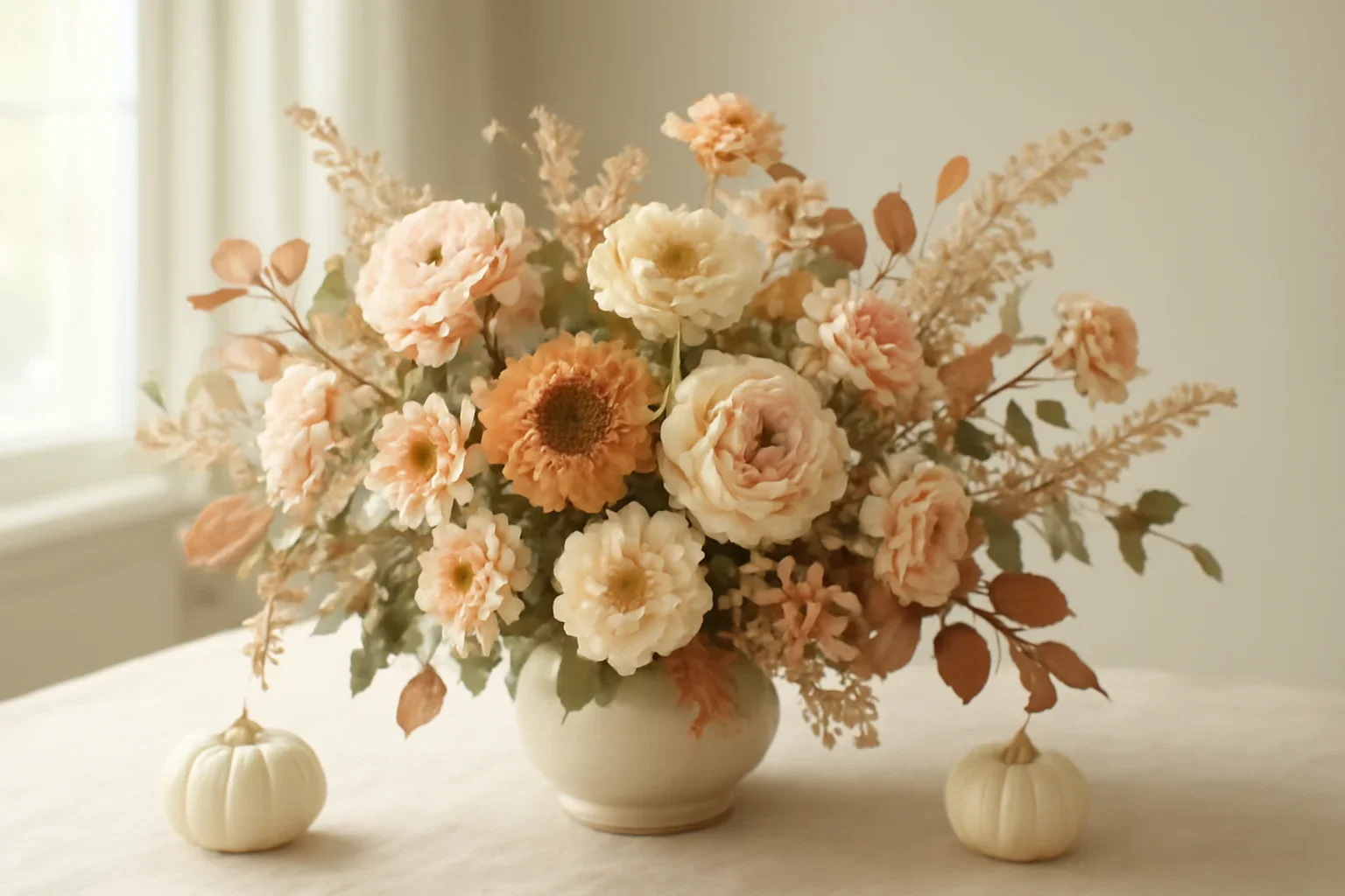 Thanksgiving Centerpiece Ideas for Markham Gatherings floral hero arrangement in soft natural light