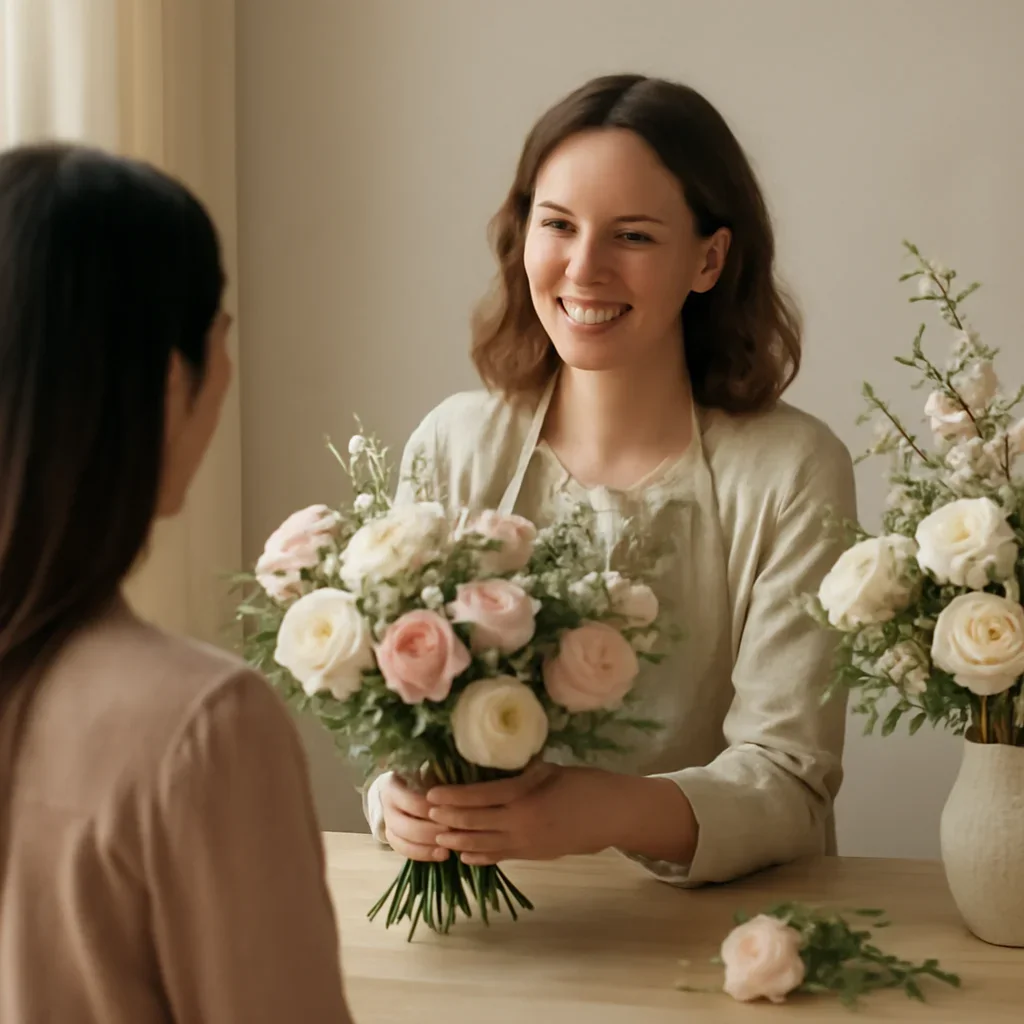 Welcoming floral consultation scene for the Why Direct-to-Florist Ordering Usually Works Better call to action