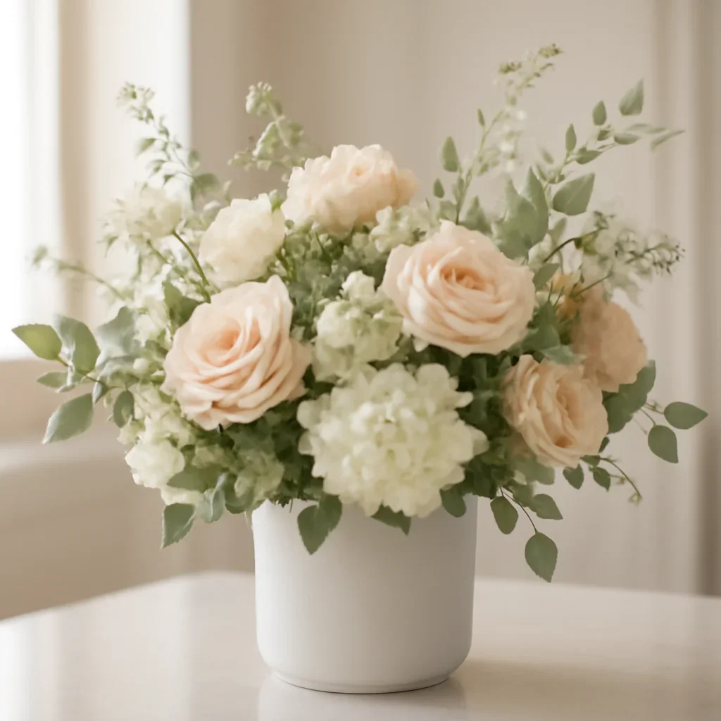 Close-up floral styling that supports the Corporate Lobby Flowers Markham Case Study page