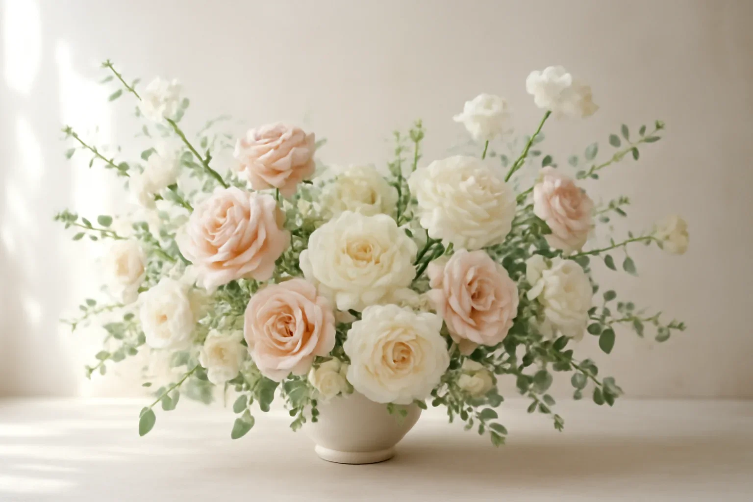 Floral Portfolio & Case Studies floral hero arrangement in soft natural light