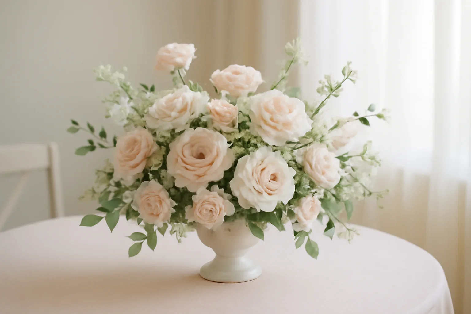 Centerpieces Markham floral hero arrangement in soft natural light