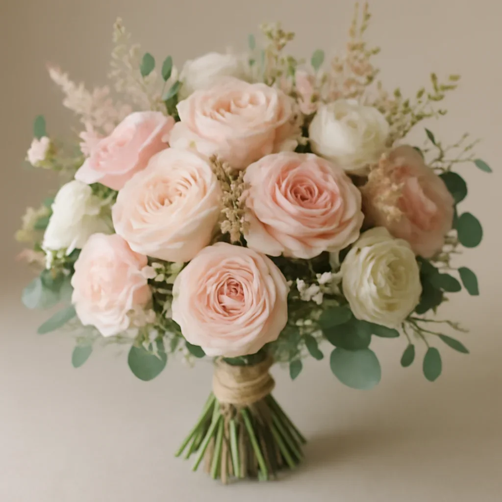 Hand-tied bouquet details for the Local Florist vs Online Flower Delivery page