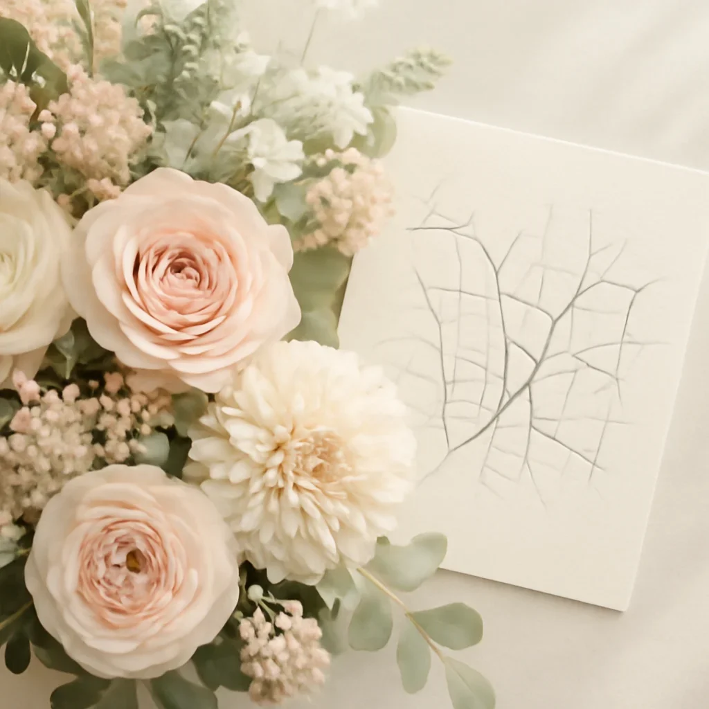Close-up floral styling that supports the Contact Freshland Flowers page