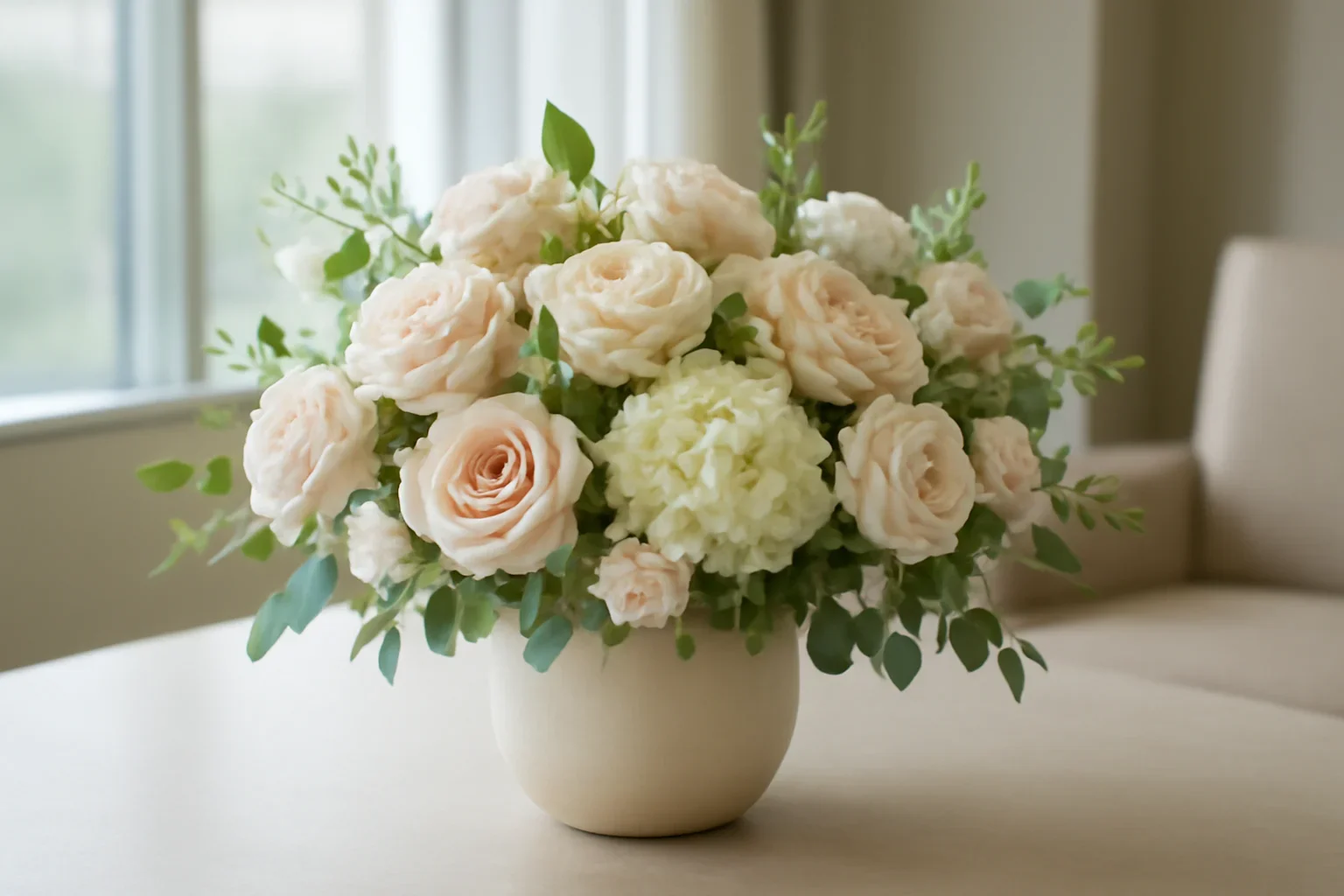 Corporate Event Flowers Markham floral hero arrangement in soft natural light