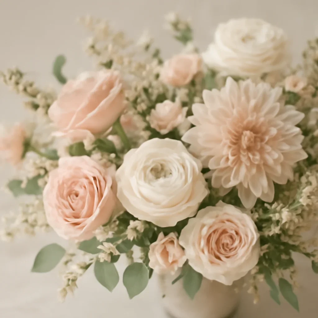 Close-up floral styling that supports the Delivery Information page