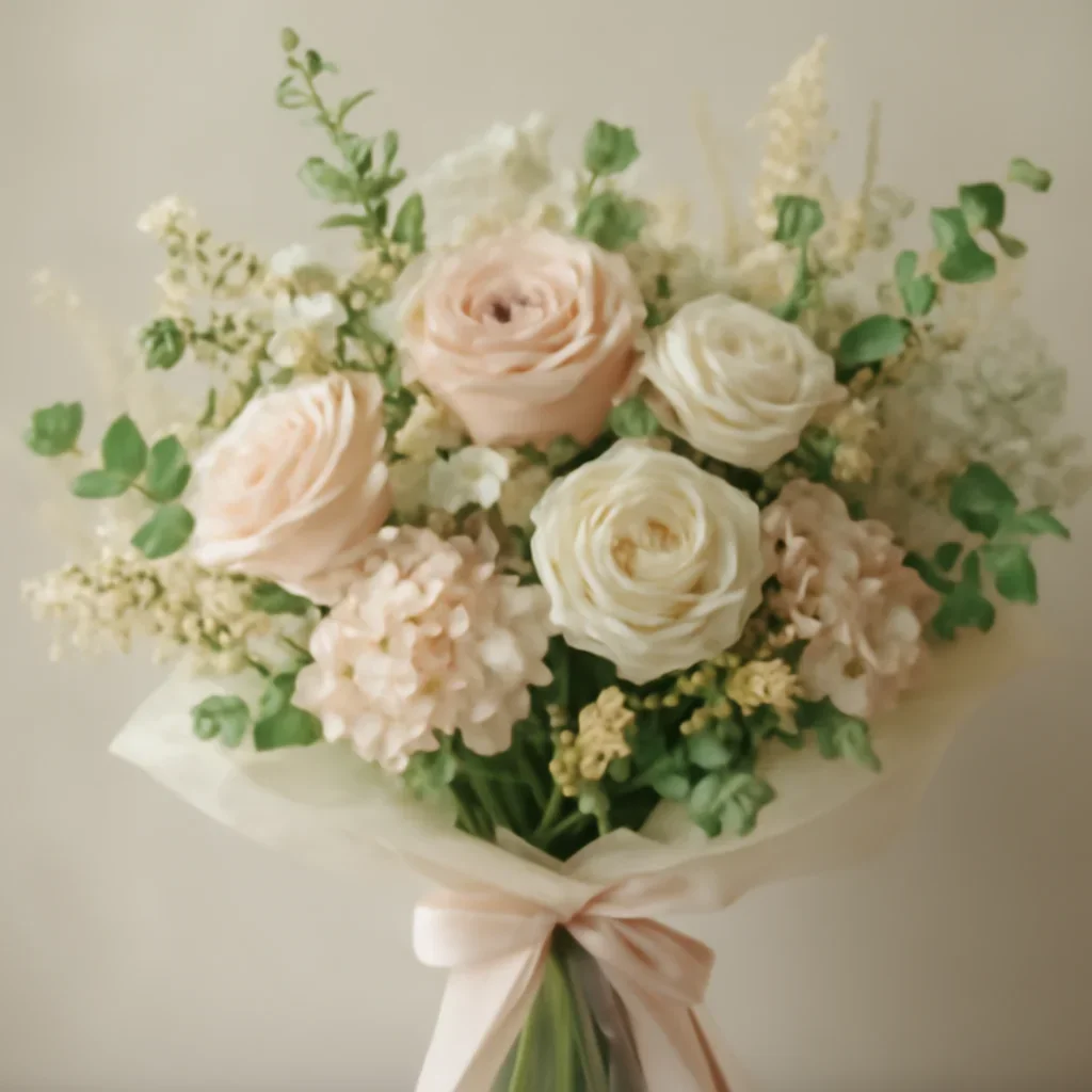 Hand-tied bouquet details for the Dish Gardens Markham page