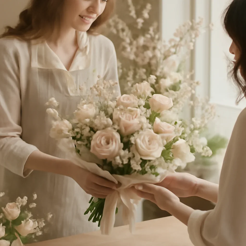 Welcoming floral consultation scene for the Easter Flowers Markham call to action