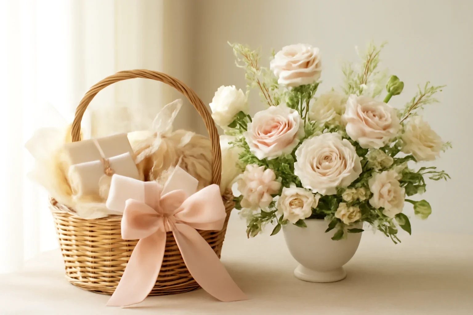 Gift Baskets Markham floral hero arrangement in soft natural light