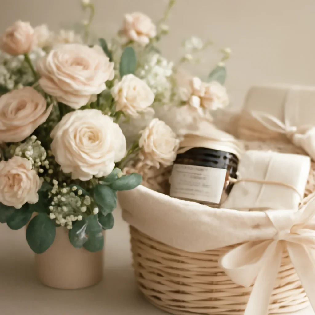 Close-up floral styling that supports the Gift Baskets Markham page