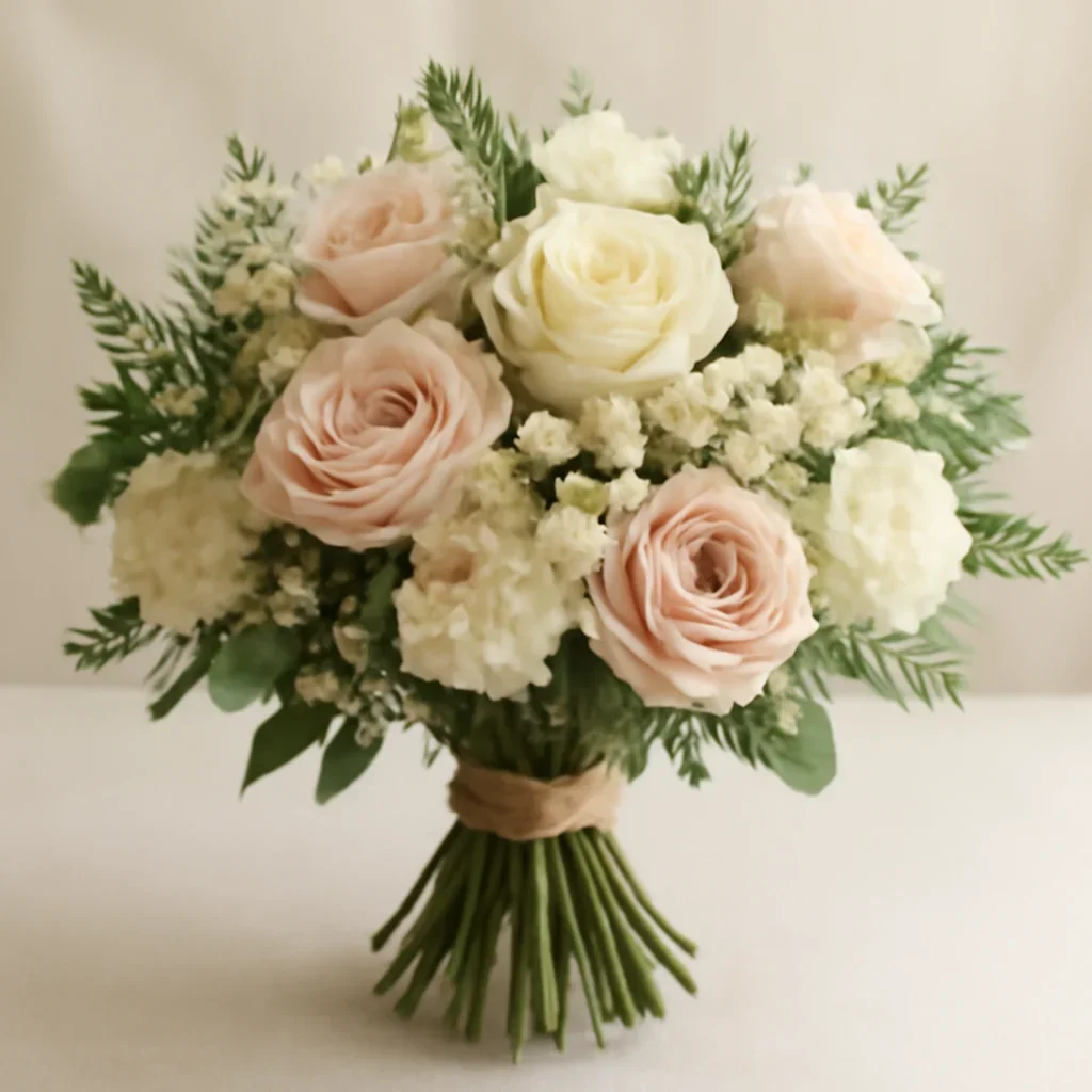 Hand-tied bouquet details for the Holiday Gift Baskets Markham page