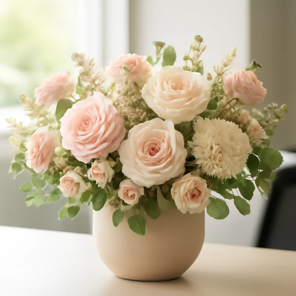 Close-up floral styling that supports the Corporate Offices in Markham page