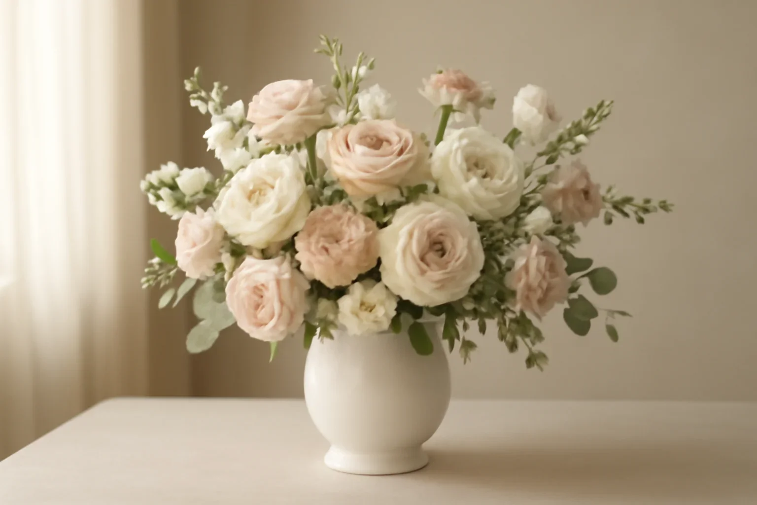 Delivery Destinations & Partners floral hero arrangement in soft natural light