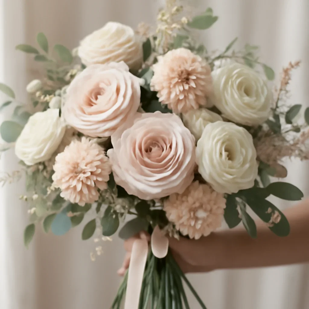Hand-tied bouquet details for the Wedding Venues in Markham page