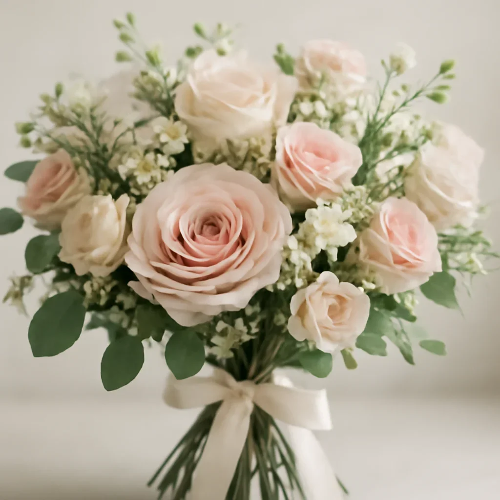 Hand-tied bouquet details for the Love & Romance Flowers Markham page