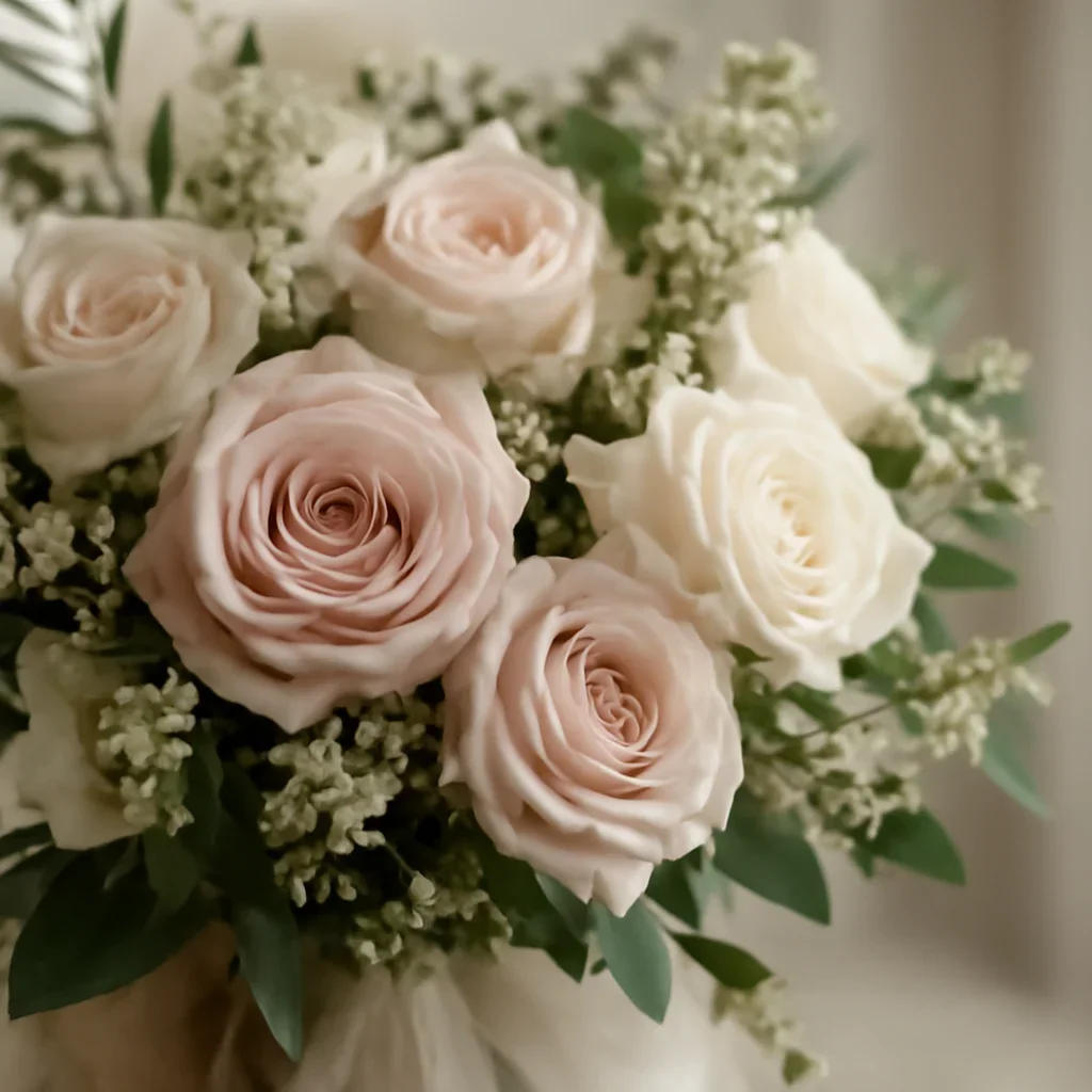 Close-up floral styling that supports the Love & Romance Flowers Markham page