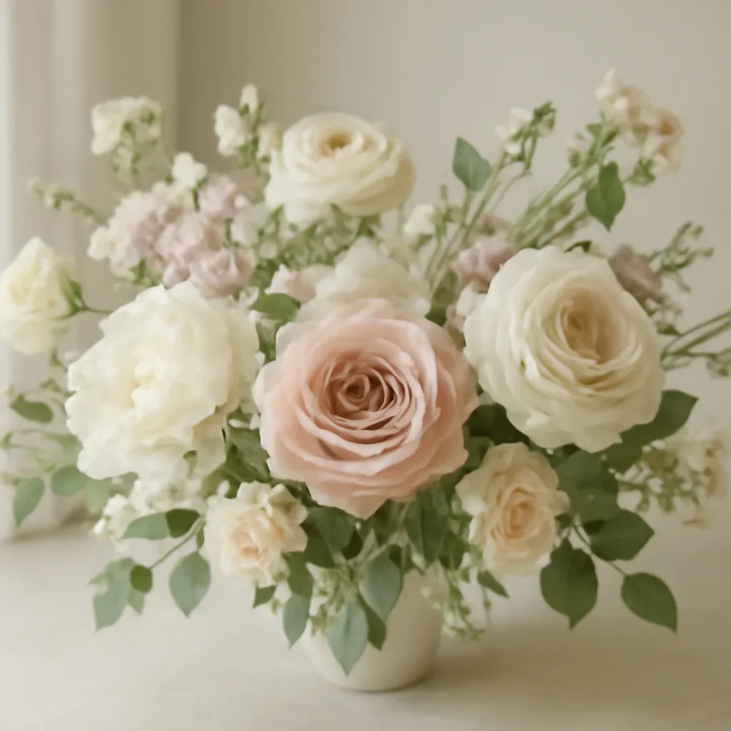 Close-up floral styling that supports the Markham Florist page