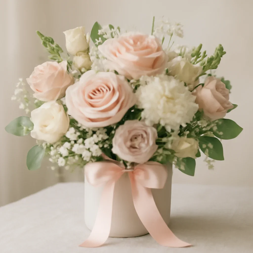 Close-up floral styling that supports the New Baby Flowers Markham page