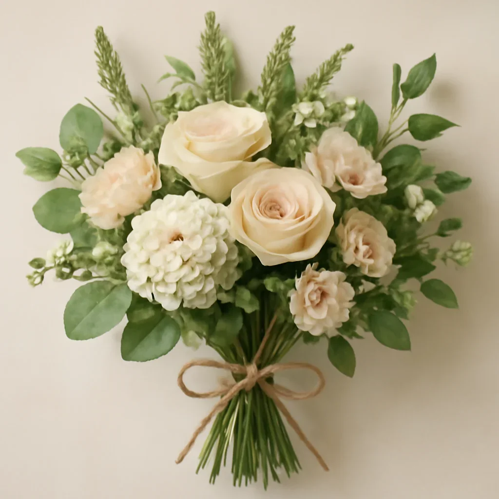 Hand-tied bouquet details for the Plants Markham page