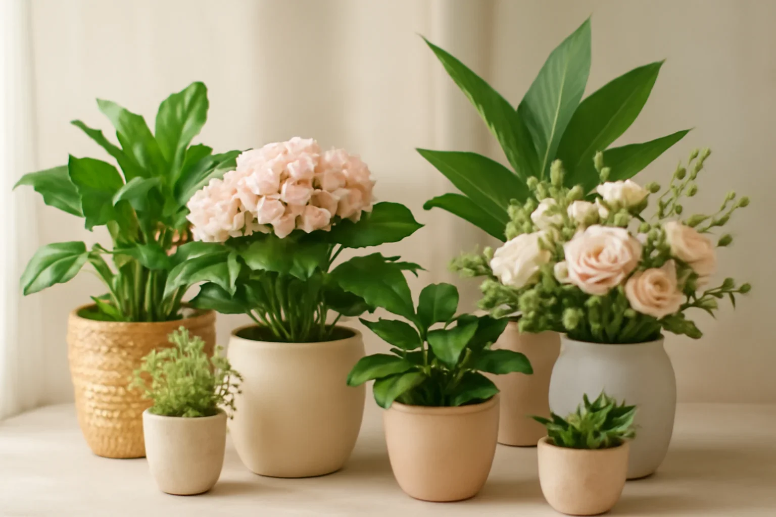 Plants Markham floral hero arrangement in soft natural light