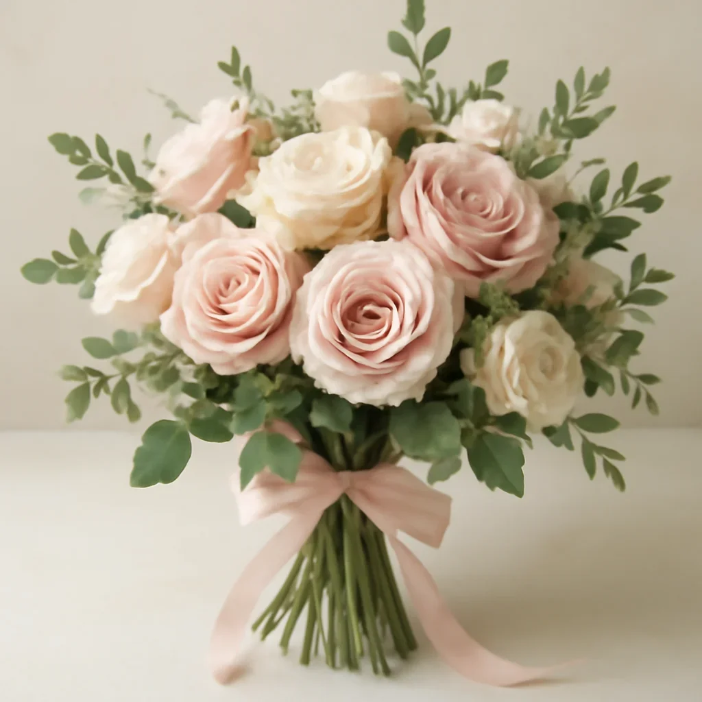 Hand-tied bouquet details for the Roses Markham page