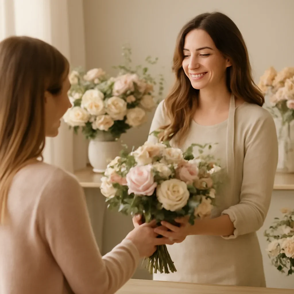 Welcoming floral consultation scene for the Same-Day Flower Delivery Markham call to action