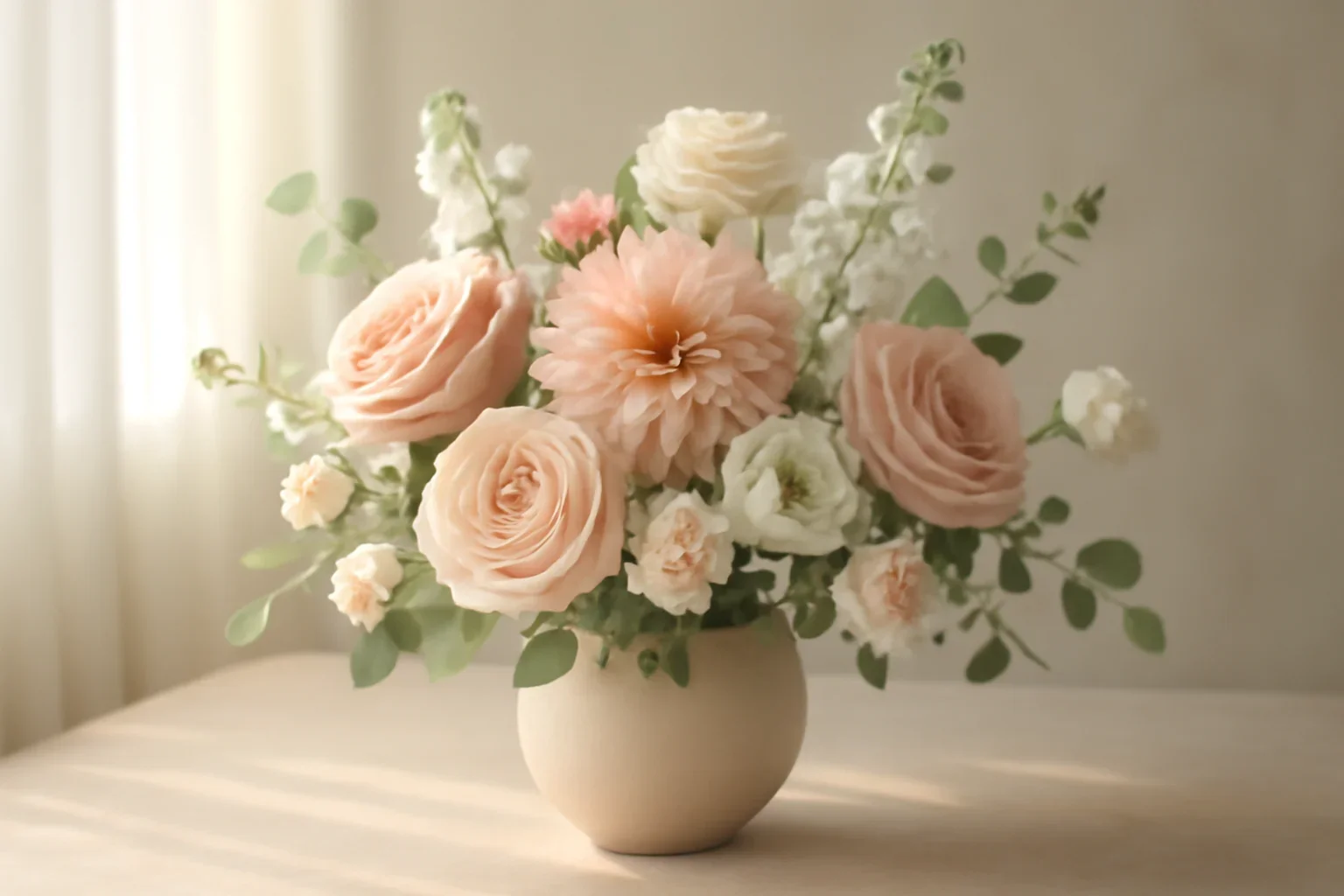 Same-Day Flower Delivery Markham floral hero arrangement in soft natural light