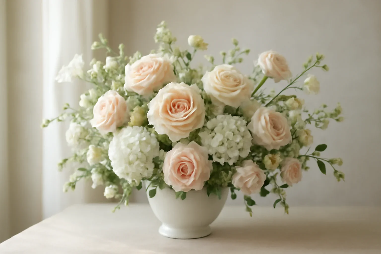 Flowers by Occasion floral hero arrangement in soft natural light