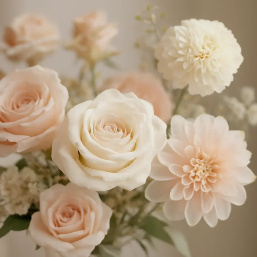 Close-up floral styling that supports the Flowers by Occasion page