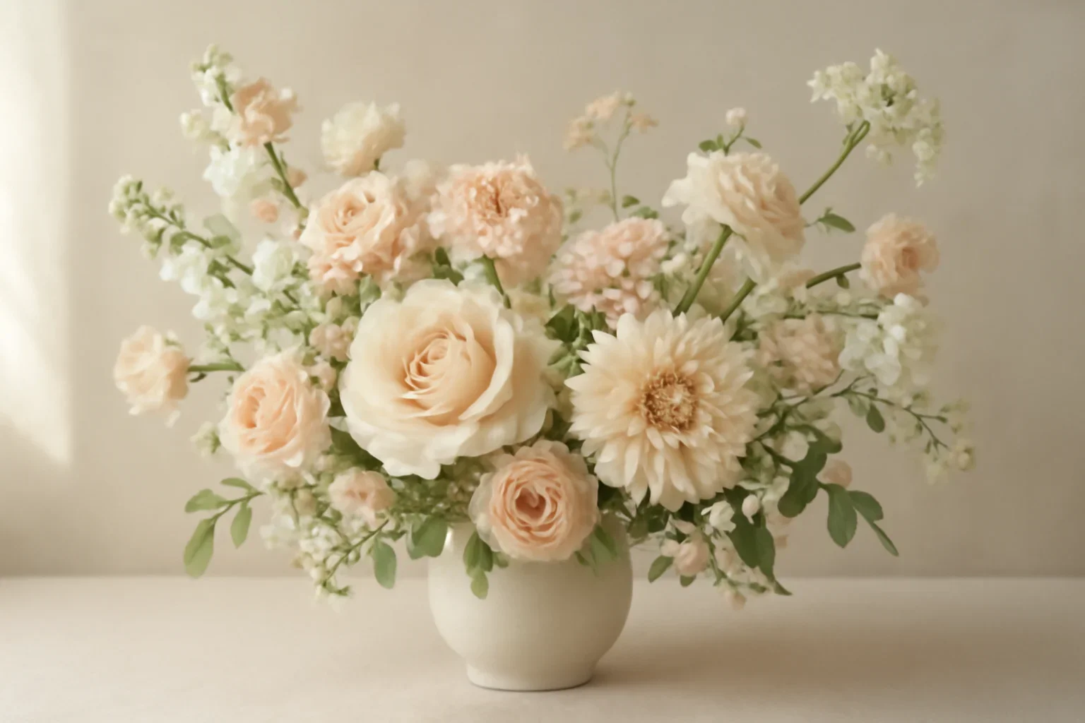 Substitution Policy floral hero arrangement in soft natural light