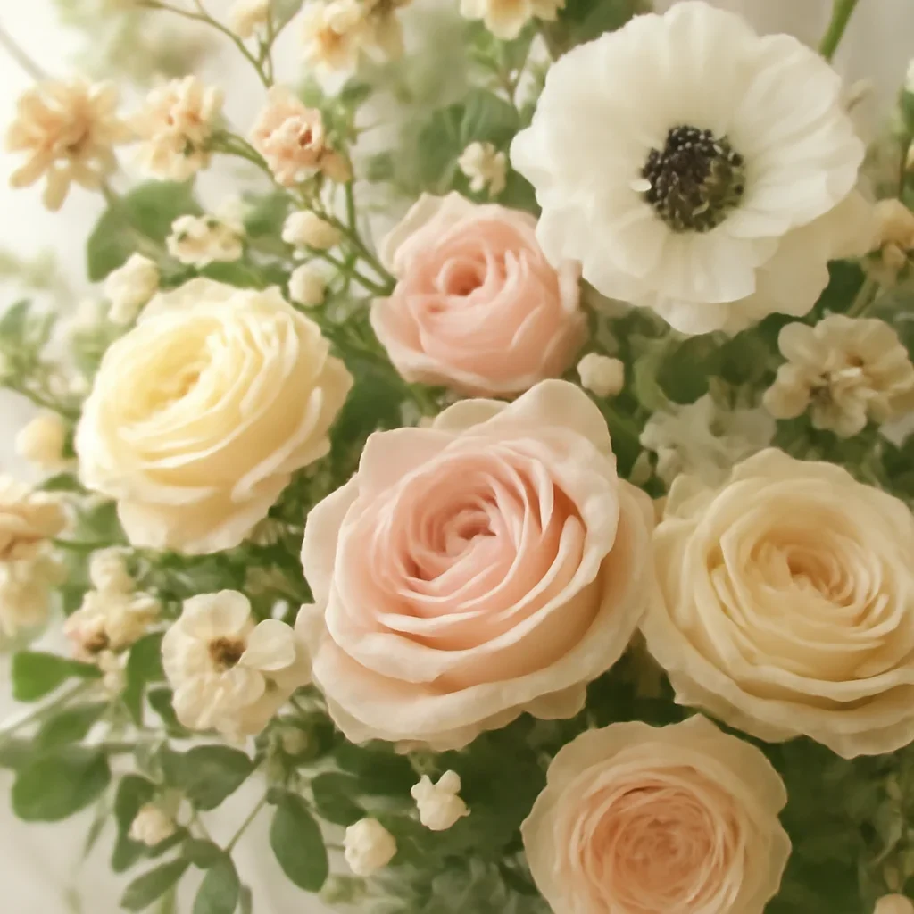 Close-up floral styling that supports the Substitution Policy page