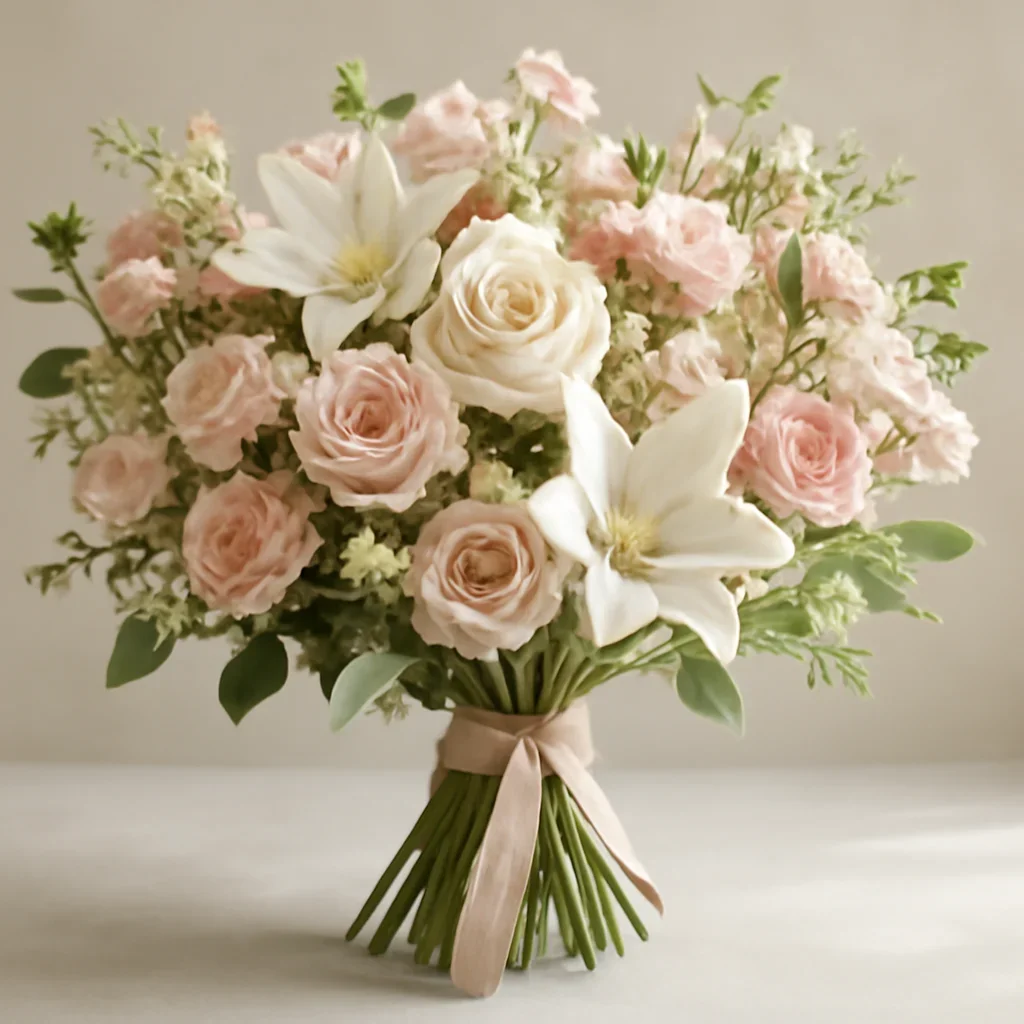 Hand-tied bouquet details for the Sympathy Flowers Markham page