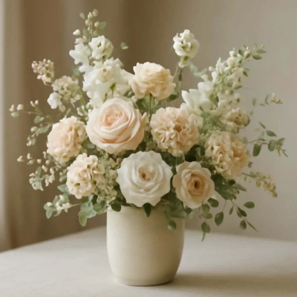 Close-up floral styling that supports the Sympathy Flowers Markham page