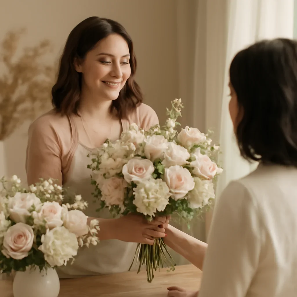 Welcoming floral consultation scene for the Thank You Flowers Markham call to action