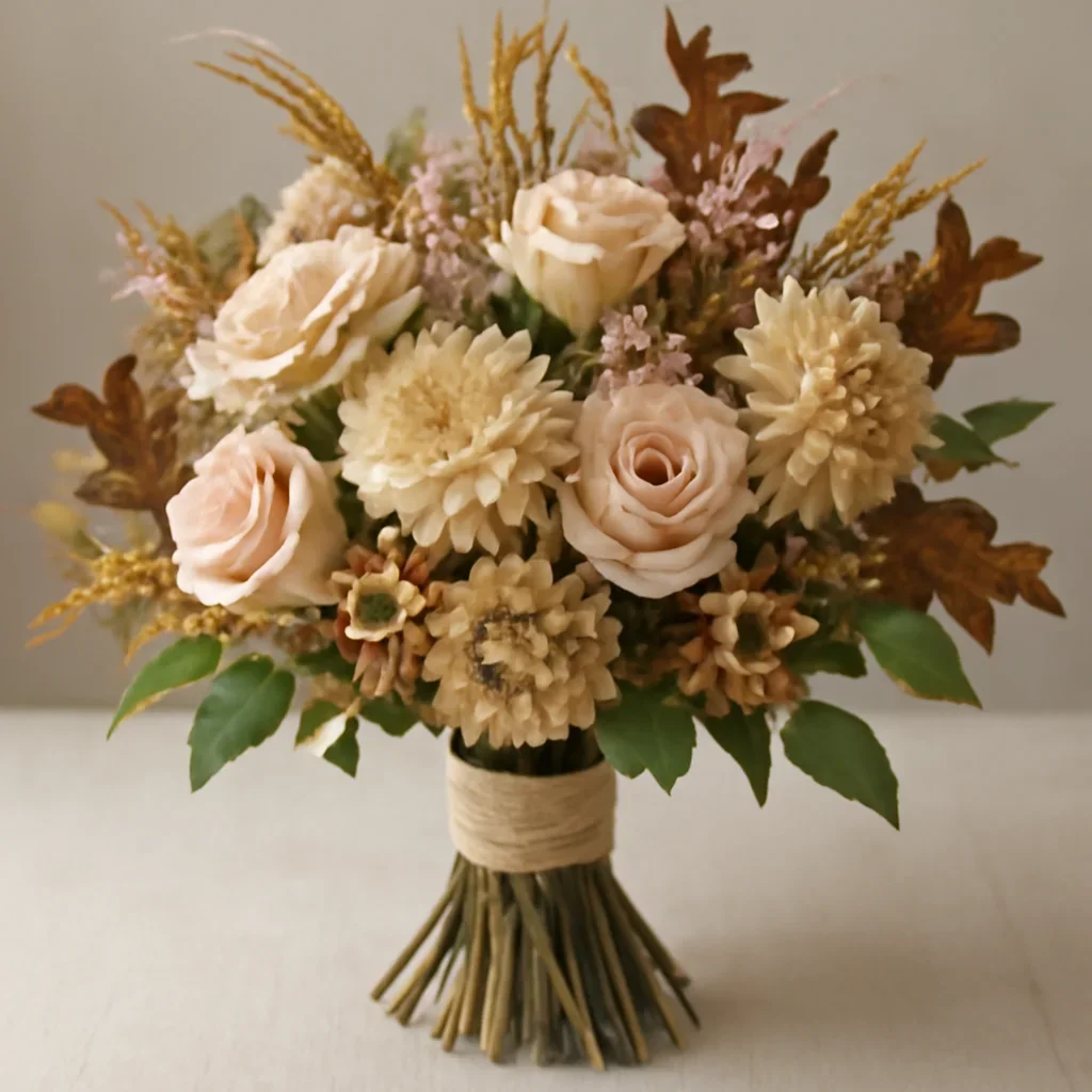 Hand-tied bouquet details for the Thanksgiving Centerpieces Markham page