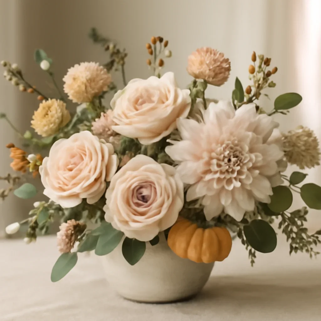Close-up floral styling that supports the Thanksgiving Centerpieces Markham page