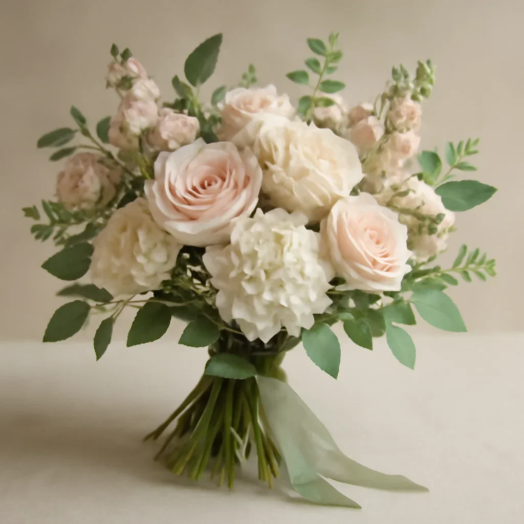 Hand-tied bouquet details for the Vaughan Florist page