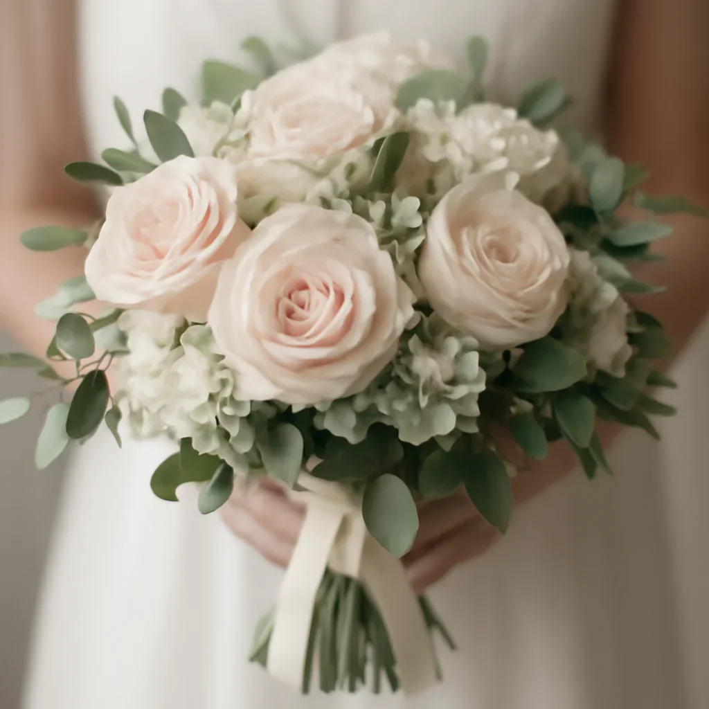 Hand-tied bouquet details for the Wedding Flowers Markham page