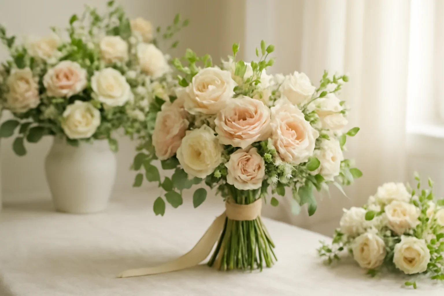 Wedding Flowers Markham floral hero arrangement in soft natural light